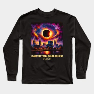 I saw the total solar eclipse 08/04/2024 Long Sleeve T-Shirt